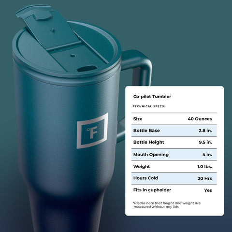 IRON °FLASK Co-Pilot easy-clean wide mouth for thorough scrubbing