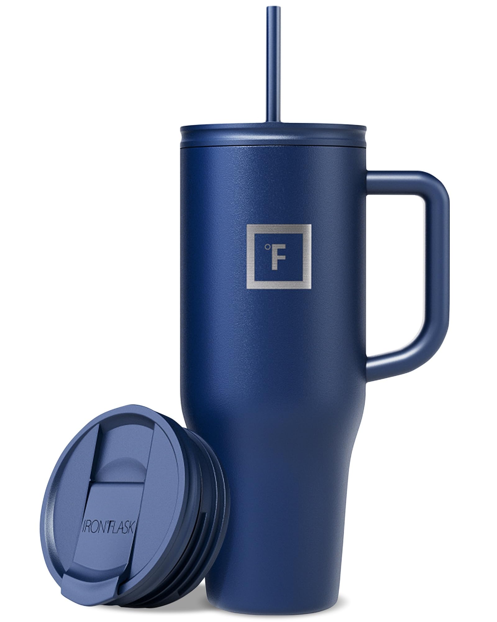 IRON °FLASK Co-Pilot mug with straw lid, ideal for on-the-go hydration