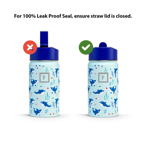 IRON °FLASK bottle includes 20 name stickers for personalization.