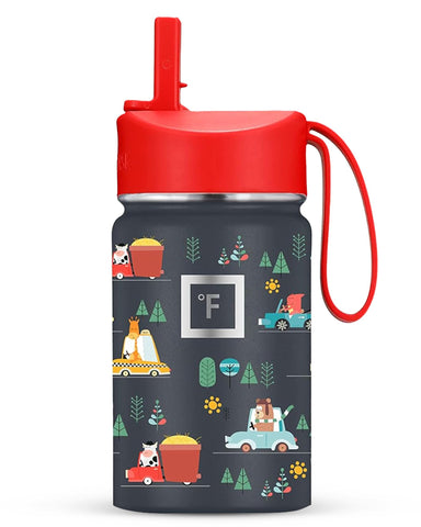 IRON °FLASK Kids Bottle straw lid close-up leakproof for school or travel.