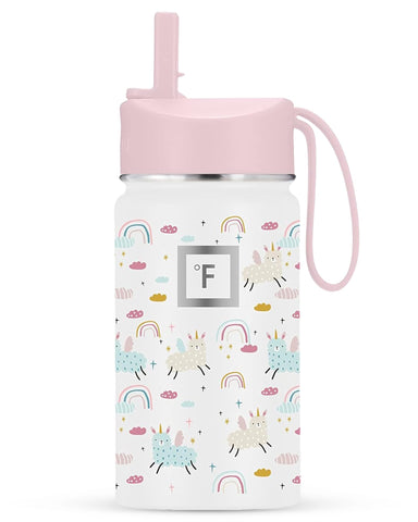 IRON FLASK Kids bottle with straw lid keeps drinks cold and prevents spills during active days.