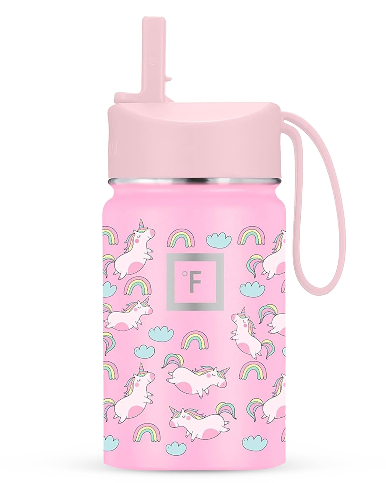 IRON °FLASK kids bottle with straw lid for easy, mess-free hydration.