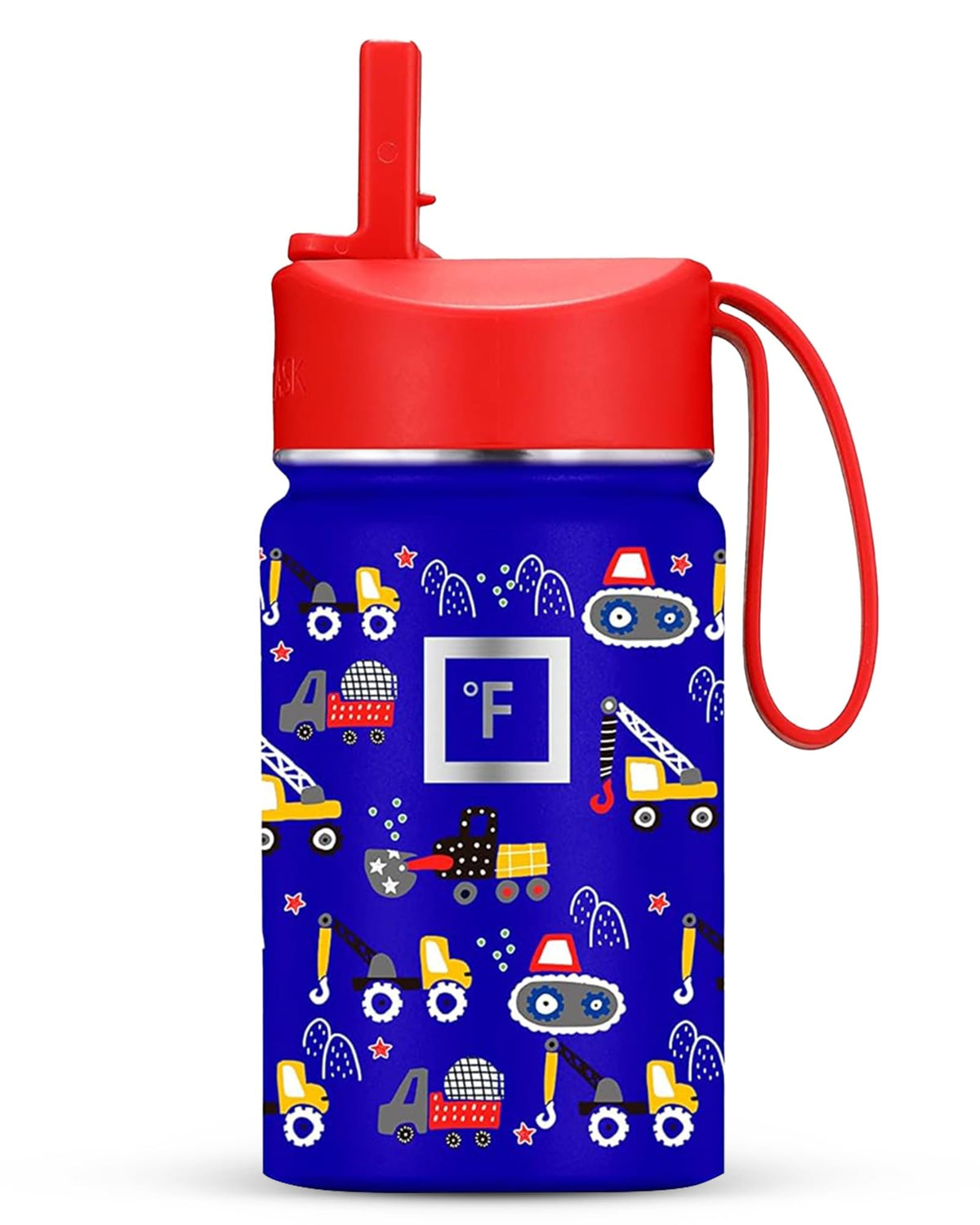 IRON °FLASK kids water bottle with straw lid for easy sipping during school and play.