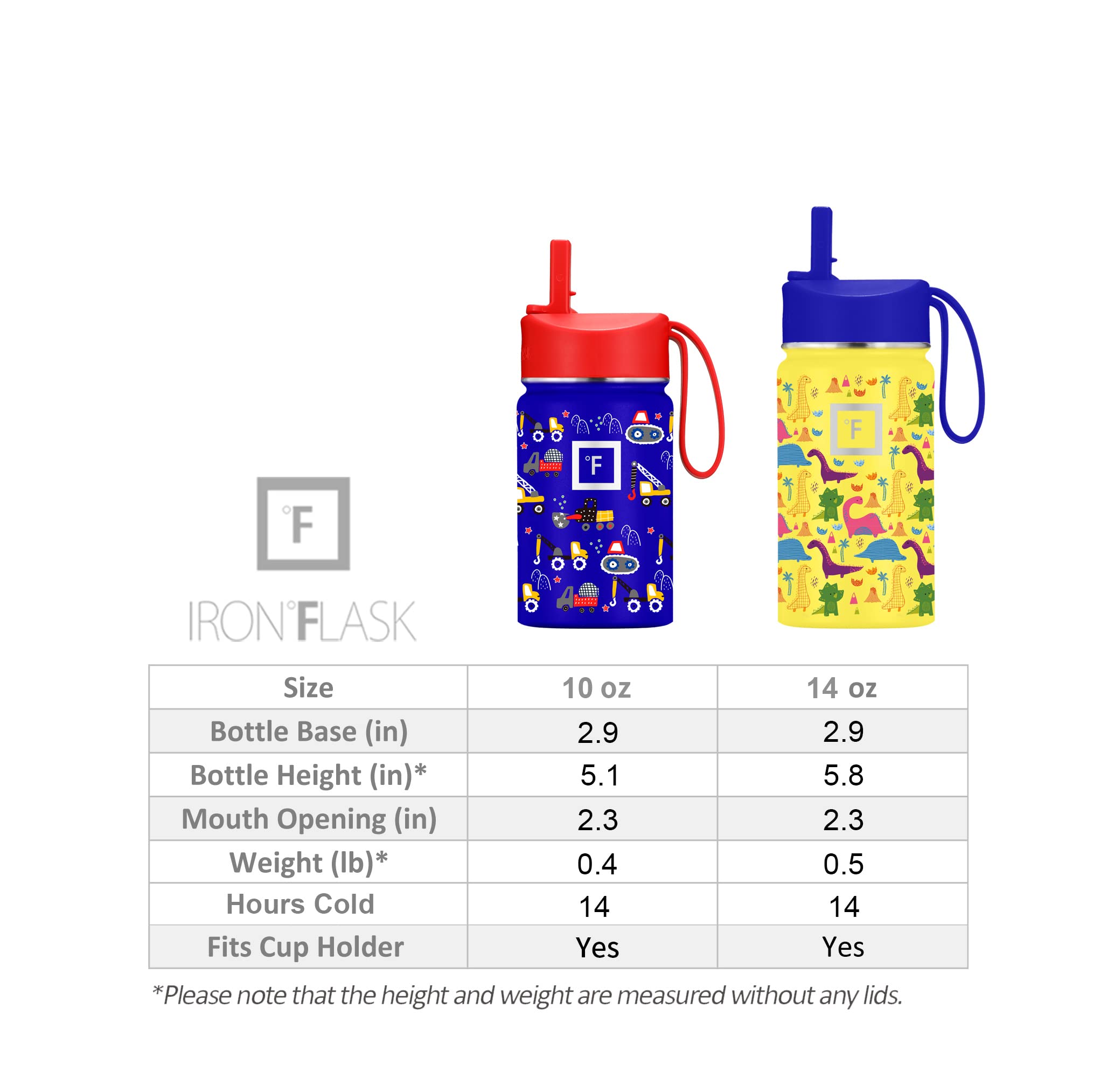 IRON °FLASK 10oz vacuum insulated kid bottle for everyday adventures.