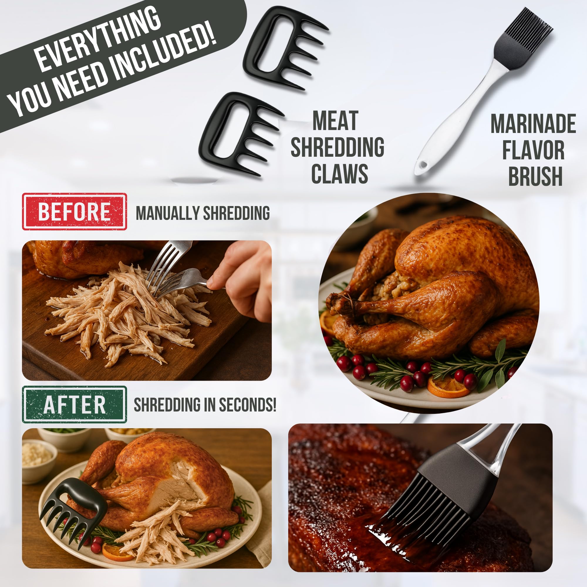 Iron Grillers cleaning brushes kit keeps tools spotless after use.
