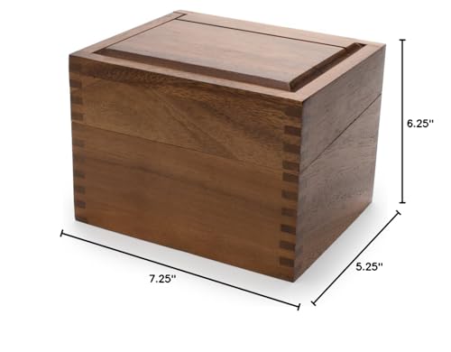 Ironwood Gourmet acacia storage box suits crafts, jewelry, or keepsakes beyond recipes.