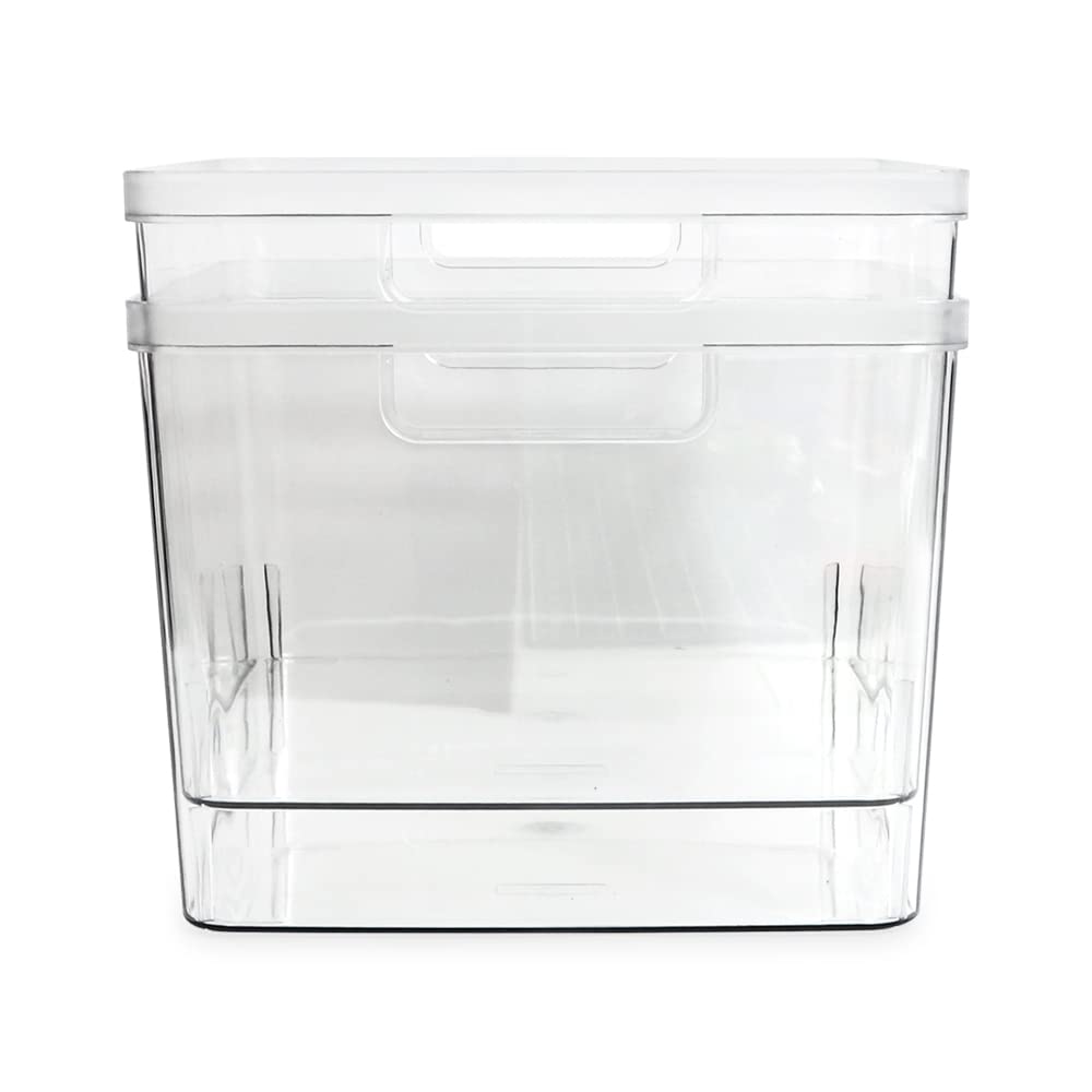 Isaac Jacobs toy bin keeps kids blocks and books accessible.