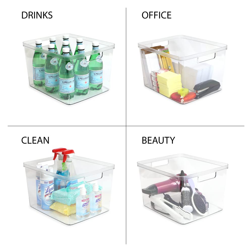 Isaac Jacobs pantry clear bin for chips, snacks, and coffee pods.