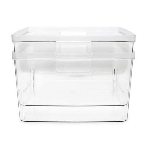 Isaac Jacobs bins clean with soap and water; do not put in dishwasher.