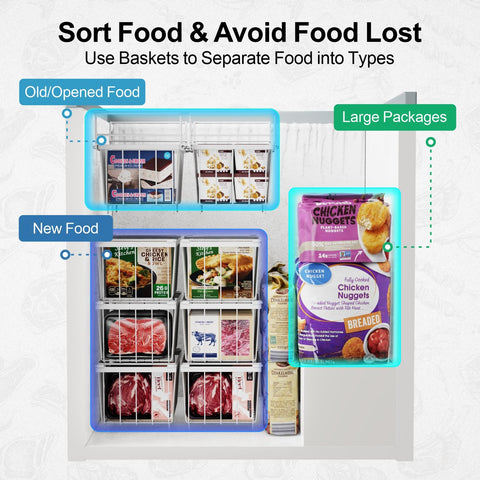 iSPECLE heavy-load freezer bin supports heavier items