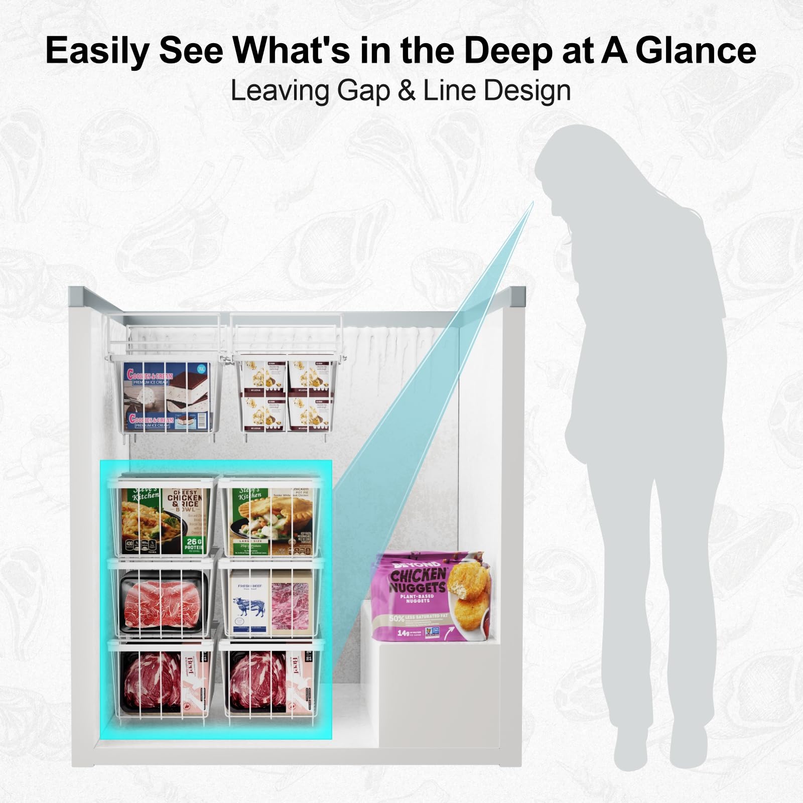 iSPECLE two-pack freezer bins for versatile organization