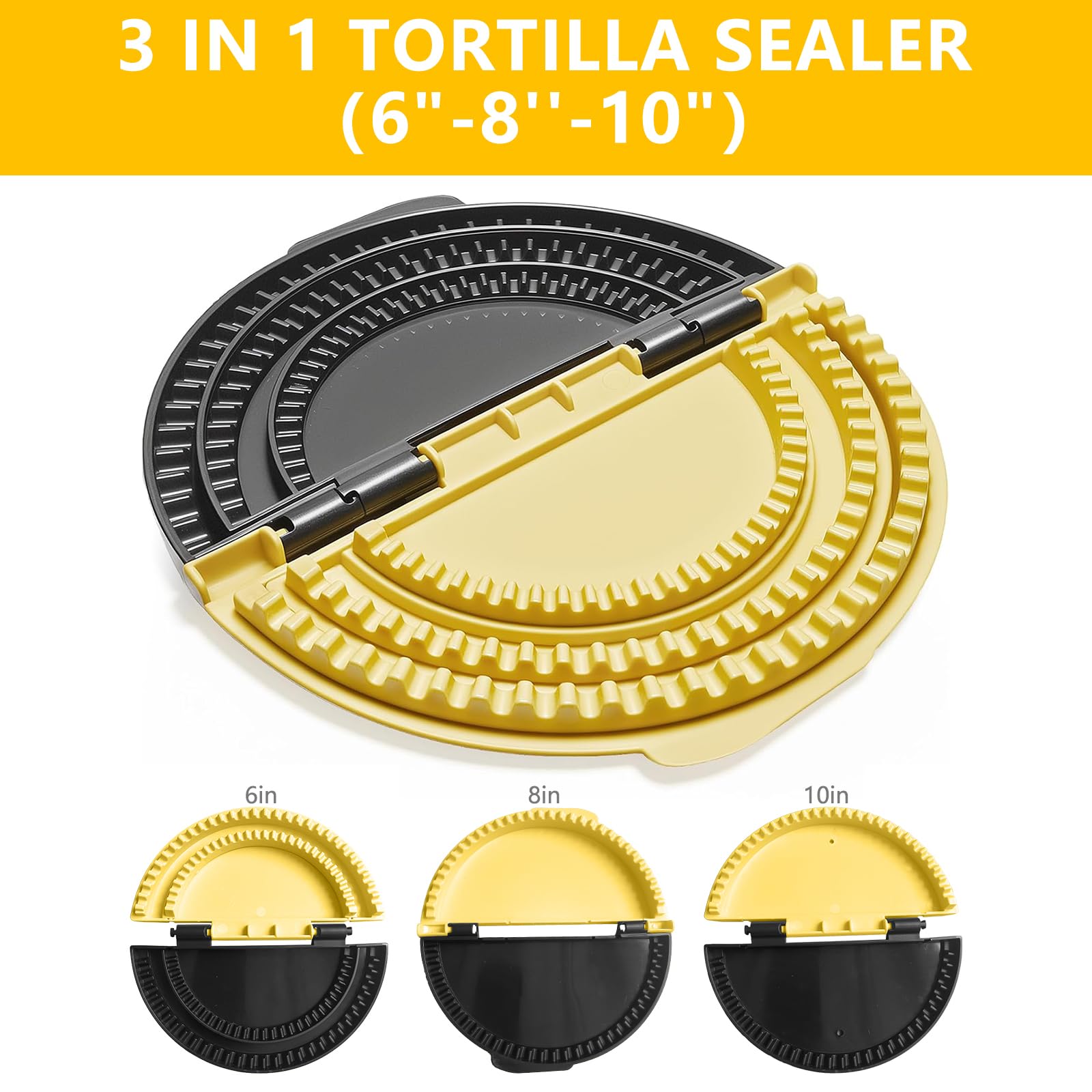 Ishenkea quesadilla crimper adjustable mechanism for precise edges and fillings.