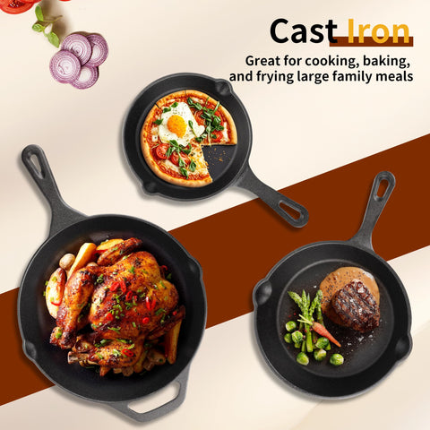 IsheTao cast iron skillet suitable for oven use