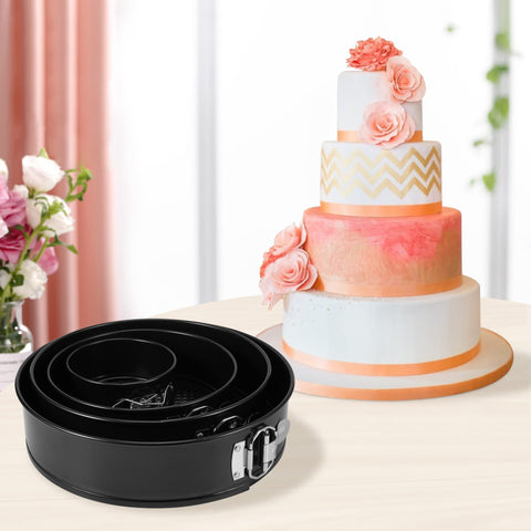 ishetao springform pan with double non-stick coating for quick cleanup