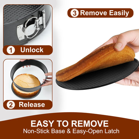 ishetao 9-inch springform pan delivers even baking for larger cheesecakes and quiches