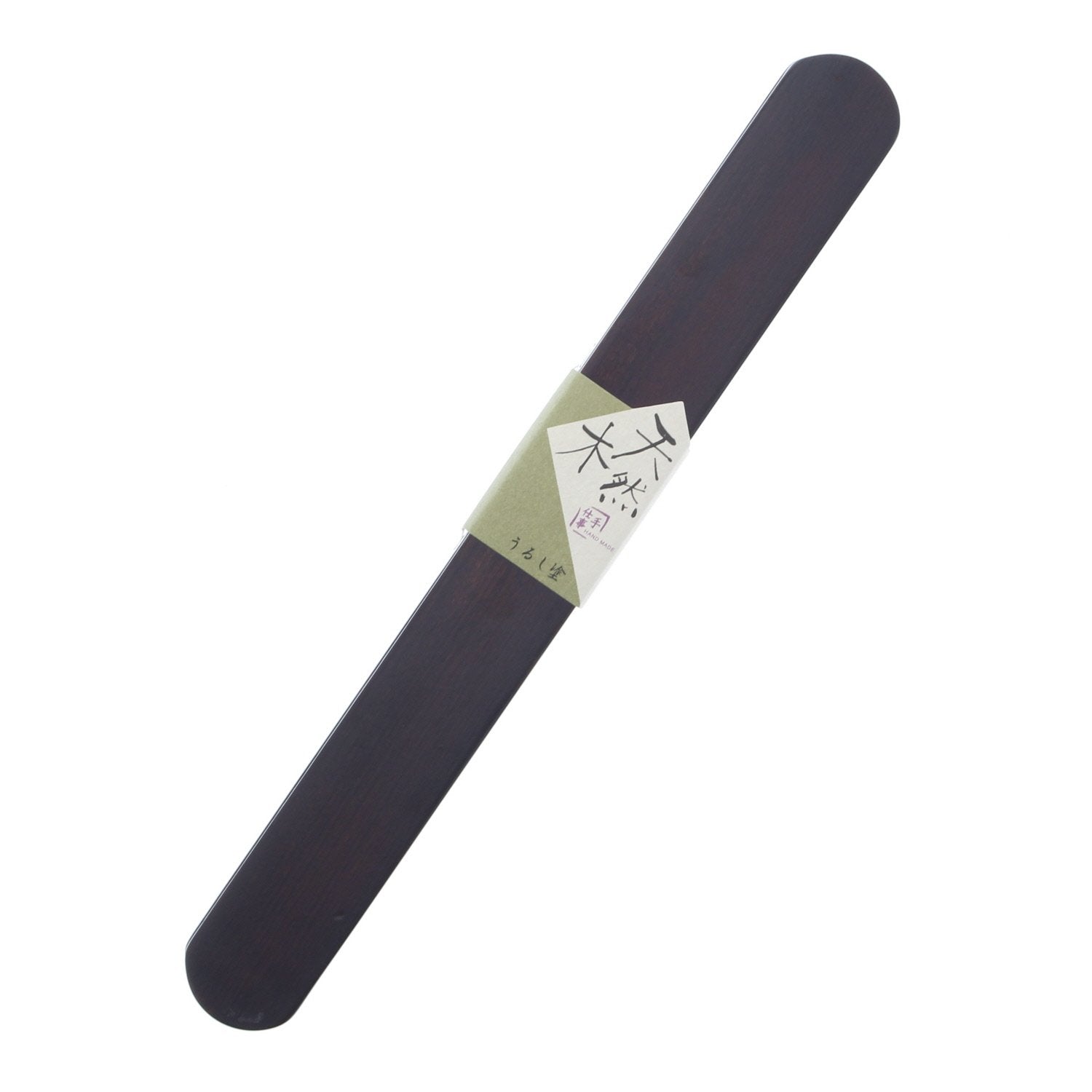 Ishida Daruma wooden lacquer chopstick case, open view with interior storage