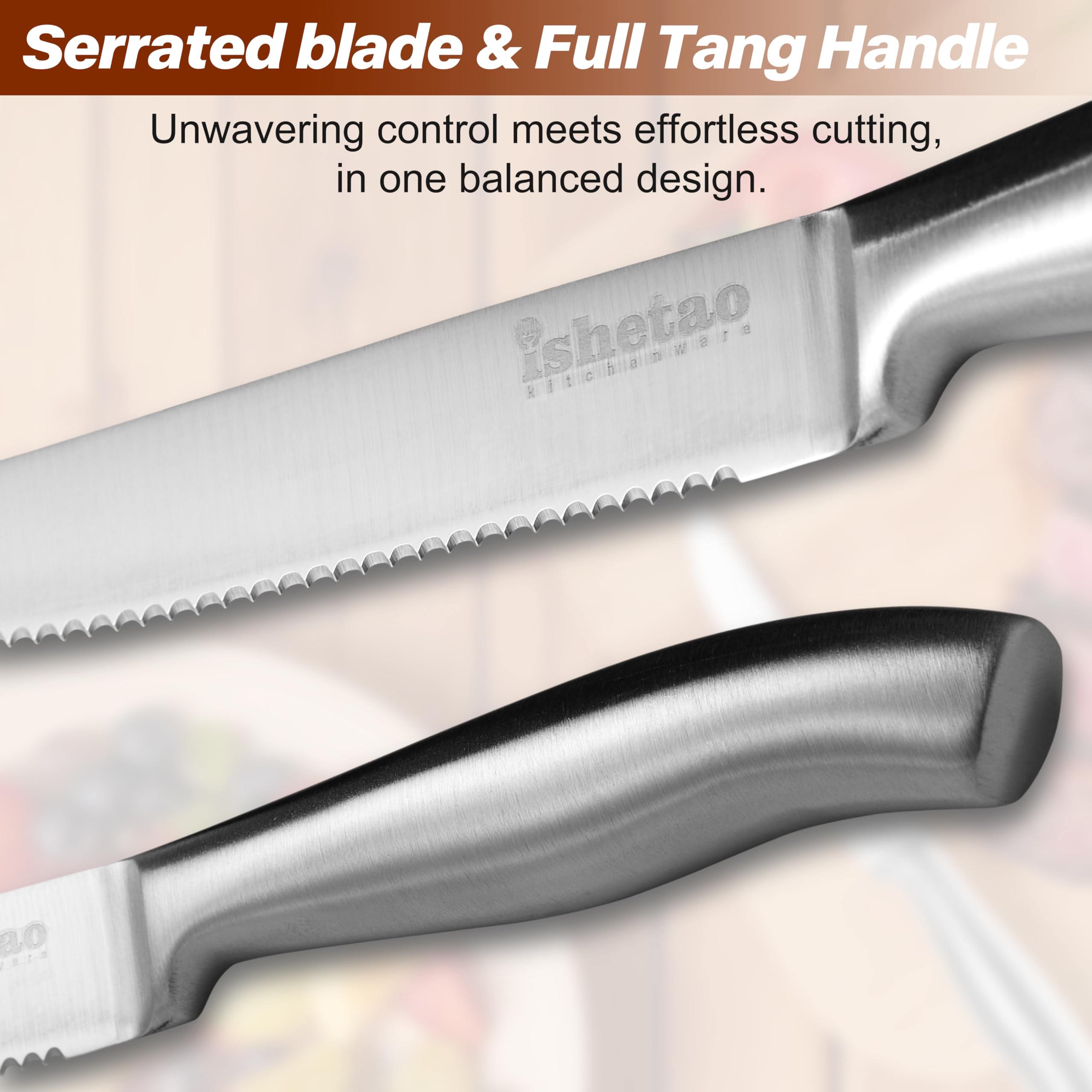 ishtao steak knife 6-set in drawer showcases organized kitchen storage