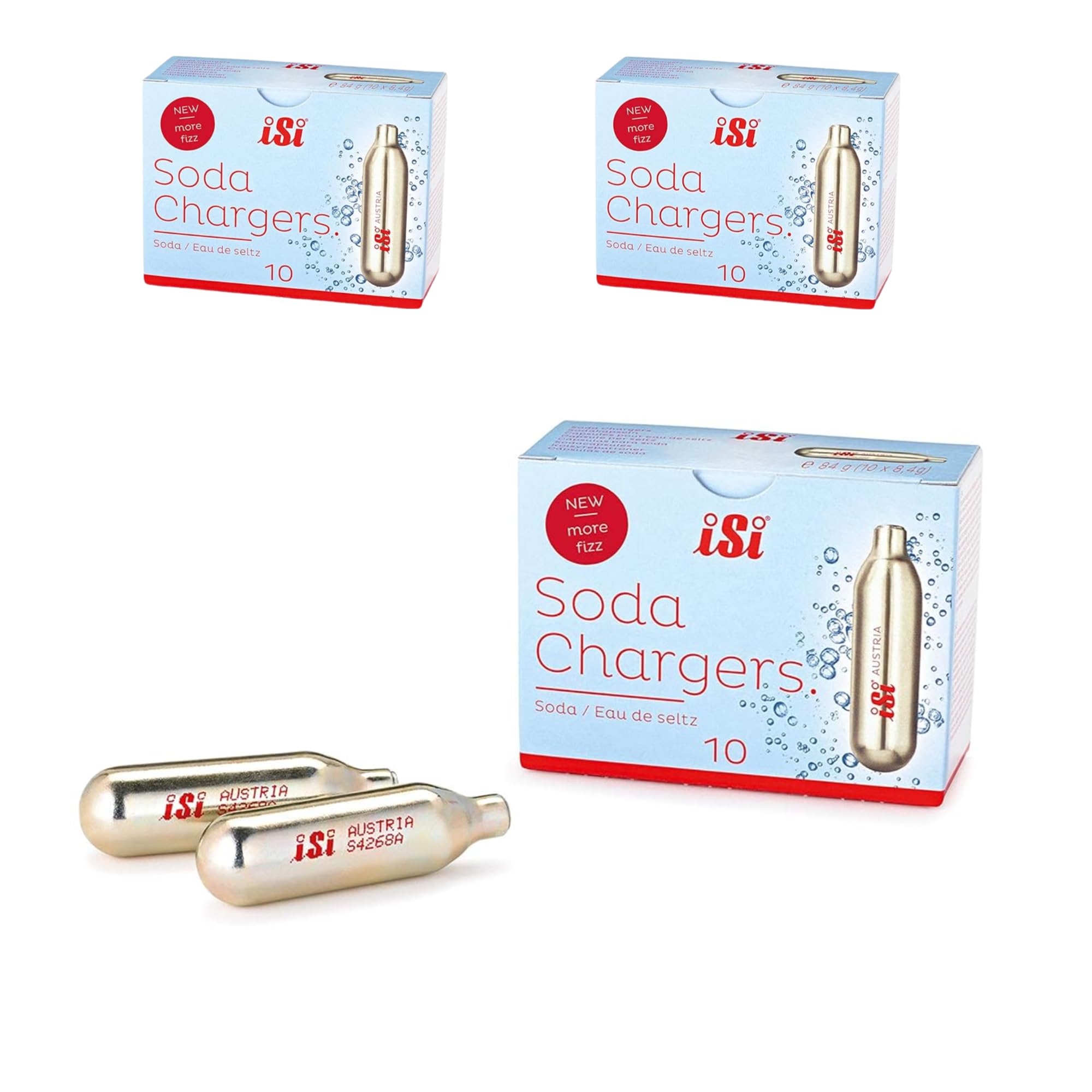 iSi CO2 steel soda chargers box open for home carbonation.