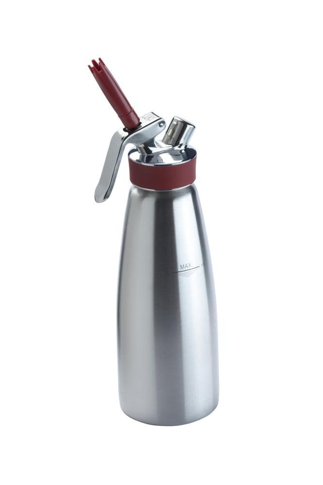 iSi Gourmet Whip 1qt bottle for light espumas and silky desserts.