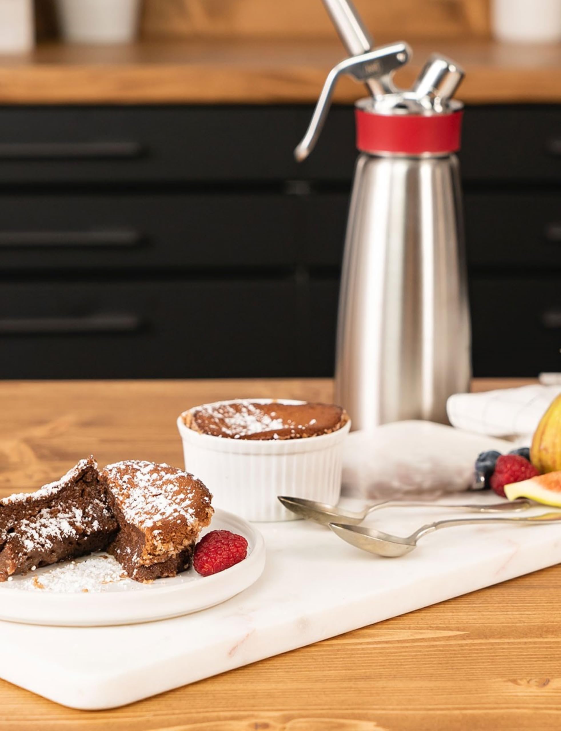 iSi Gourmet Whip decorating tips for elegant plating and texture.