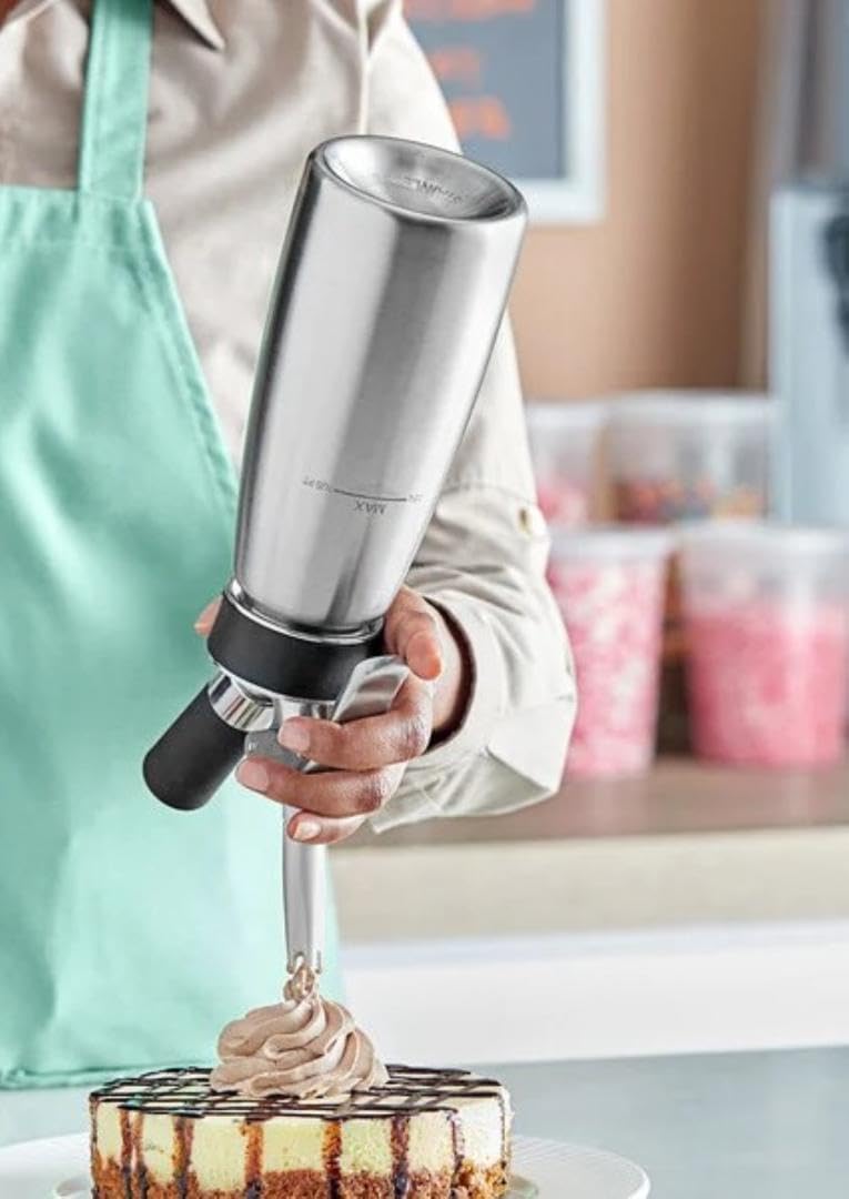 Isi North America Cream Profi Whip dessert topping in action for elegant served desserts