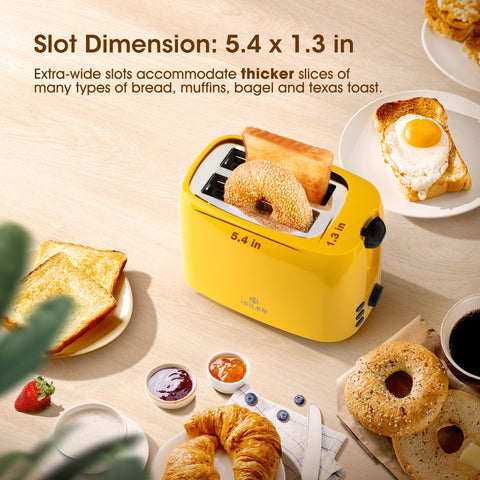 ISILER 2-Slice Toaster provides even browning on both sides.