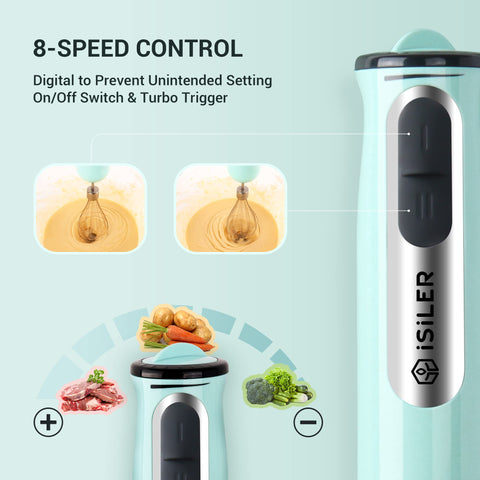 ISILER milk frother attachment creates creamy foam for cafe-style drinks.