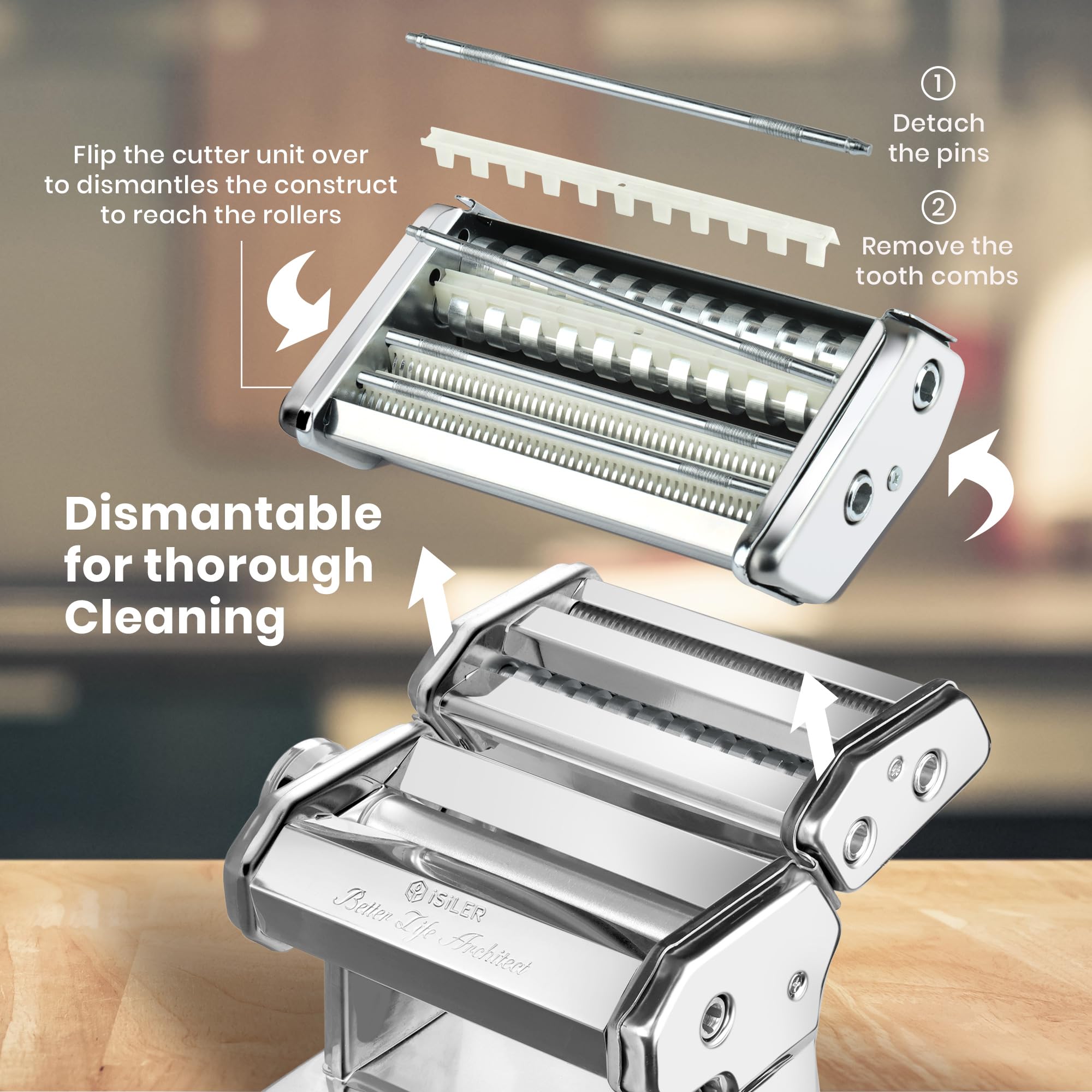 ISILER pasta maker lasagna sheets prepared for layered baking