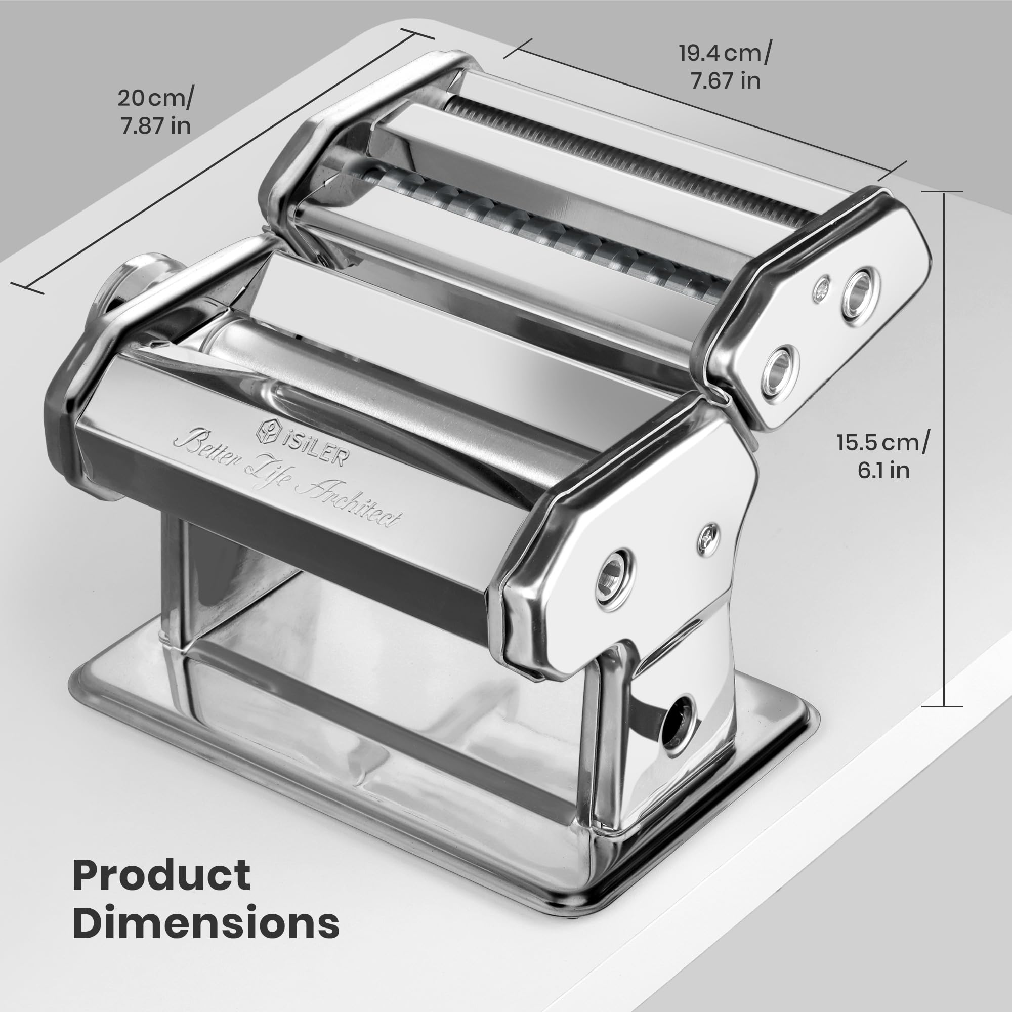 ISILER pasta maker table clamp keeps the machine steady during use