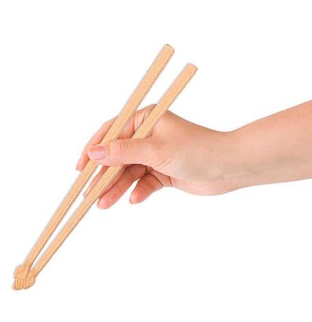 Island Dogs Helping Hands Chopsticks tiny hand ends demonstrate fun grip enhancement for easier picking.