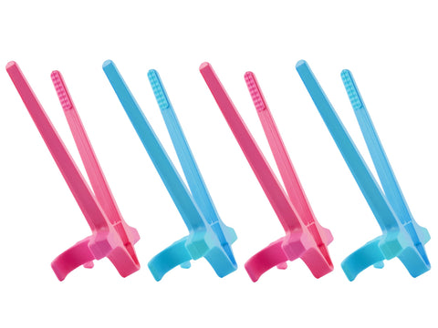 isnack snack tongs blue for mess-free snacking during gaming