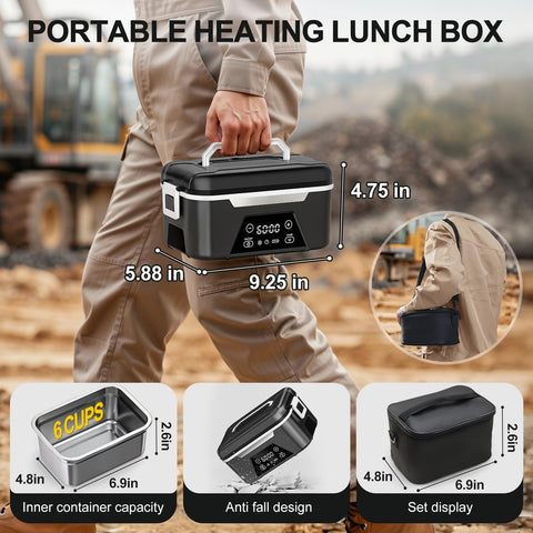 ISNIKA lunch box with lid open showing 1.5L capacity for meals