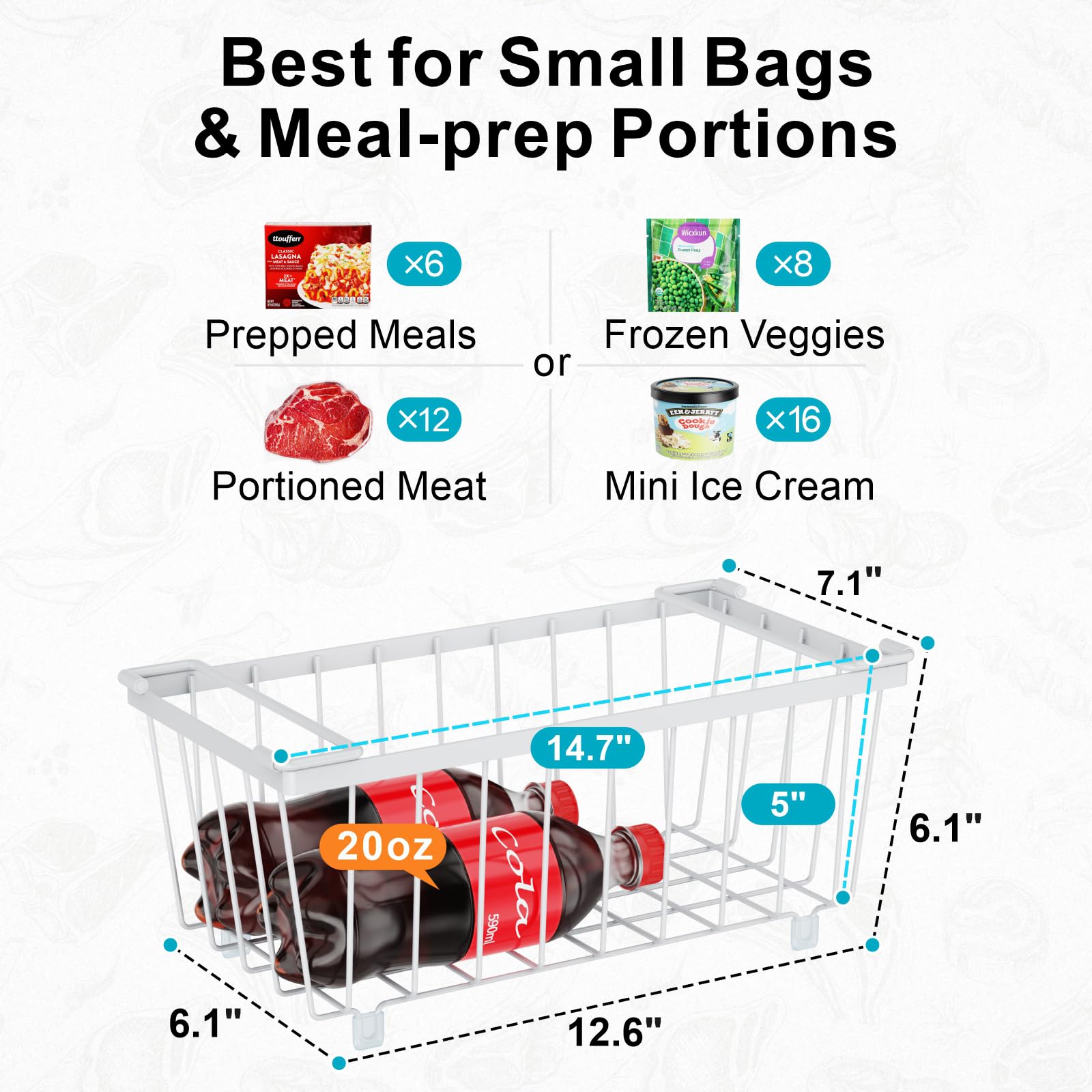 iSPECLE sturdy wire construction designed for long-lasting freezer use