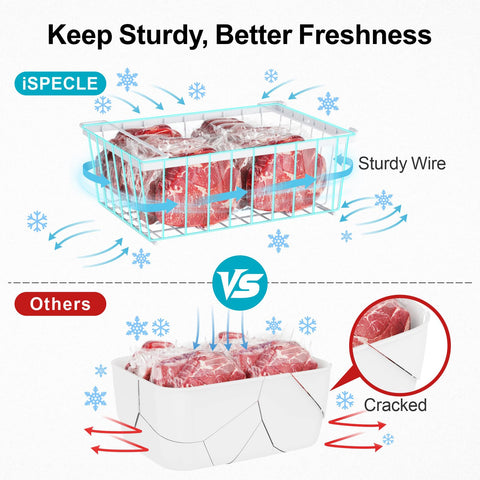 iSPECLE four-sided open design promotes airflow and even cooling of foods.