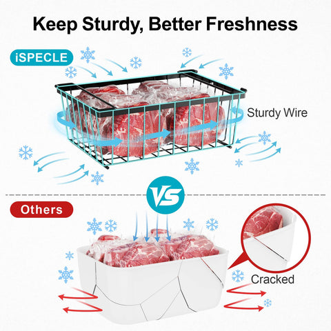iSPECLE open-frame ventilation promotes airflow for quicker freezing and better freshness