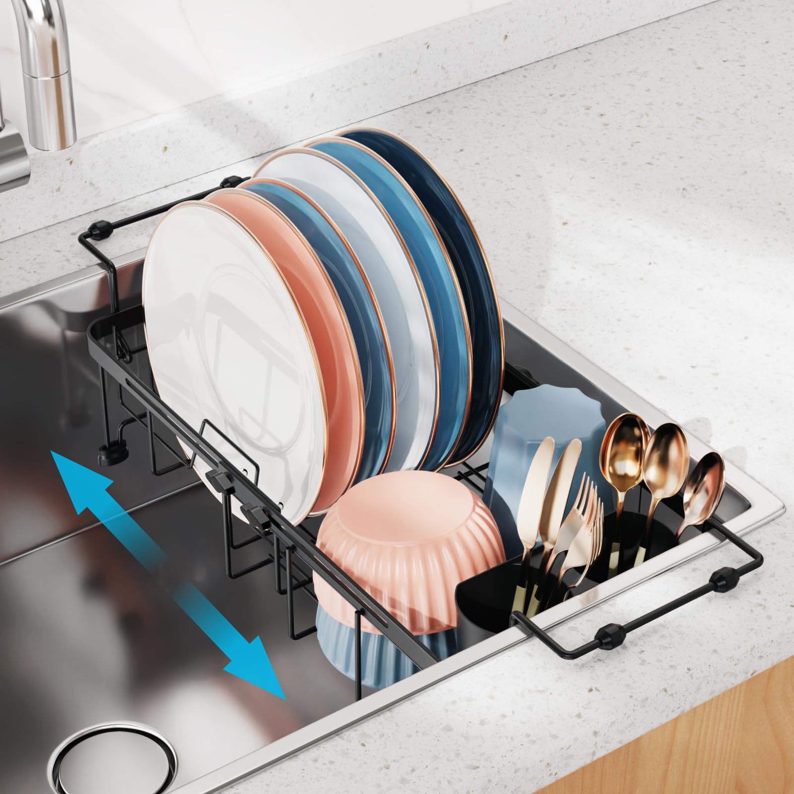iSPECLE small sink drying rack compact in sink keeping counter clear.