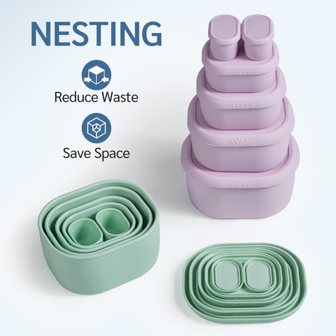 ISSEVE 20-oz green container with lid for compact lunches and snacks