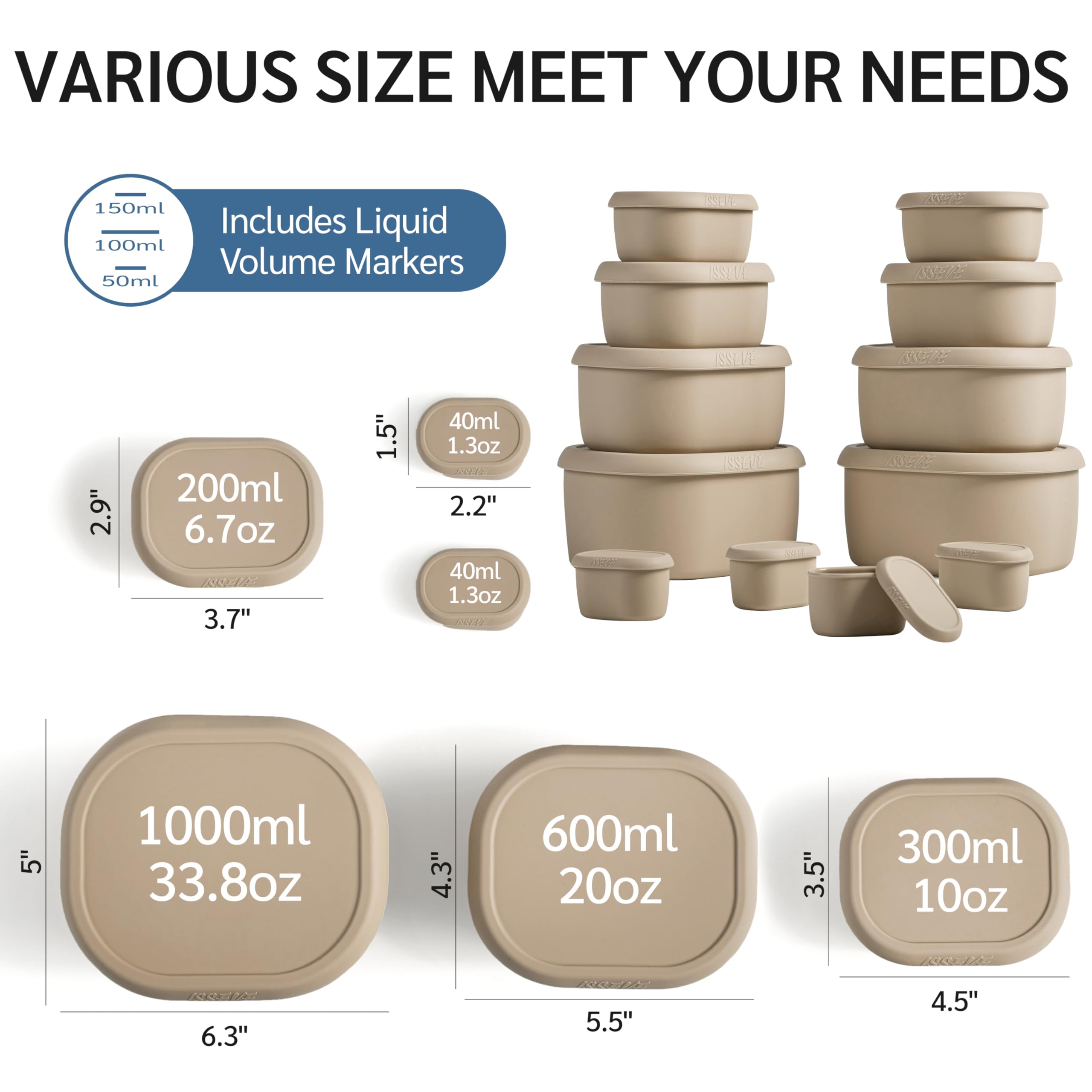 ISSEVE 20oz container in kitchen with lunch visible for easy packing.