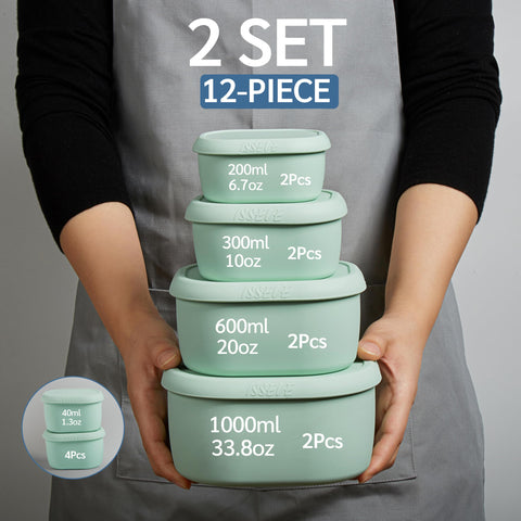 ISSEVE 33-oz green container with lid keeps leftovers fresh and ready to reheat