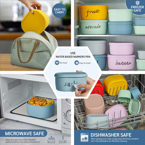 ISSEVE 6.7oz silicone container compact for small portions