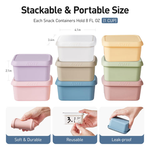 ISSEVE 8oz silicone snack container pack demonstrates value of multi-pack