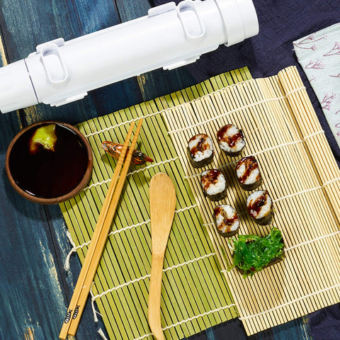 ISSEVE assembled sushi roll demonstration on a countertop