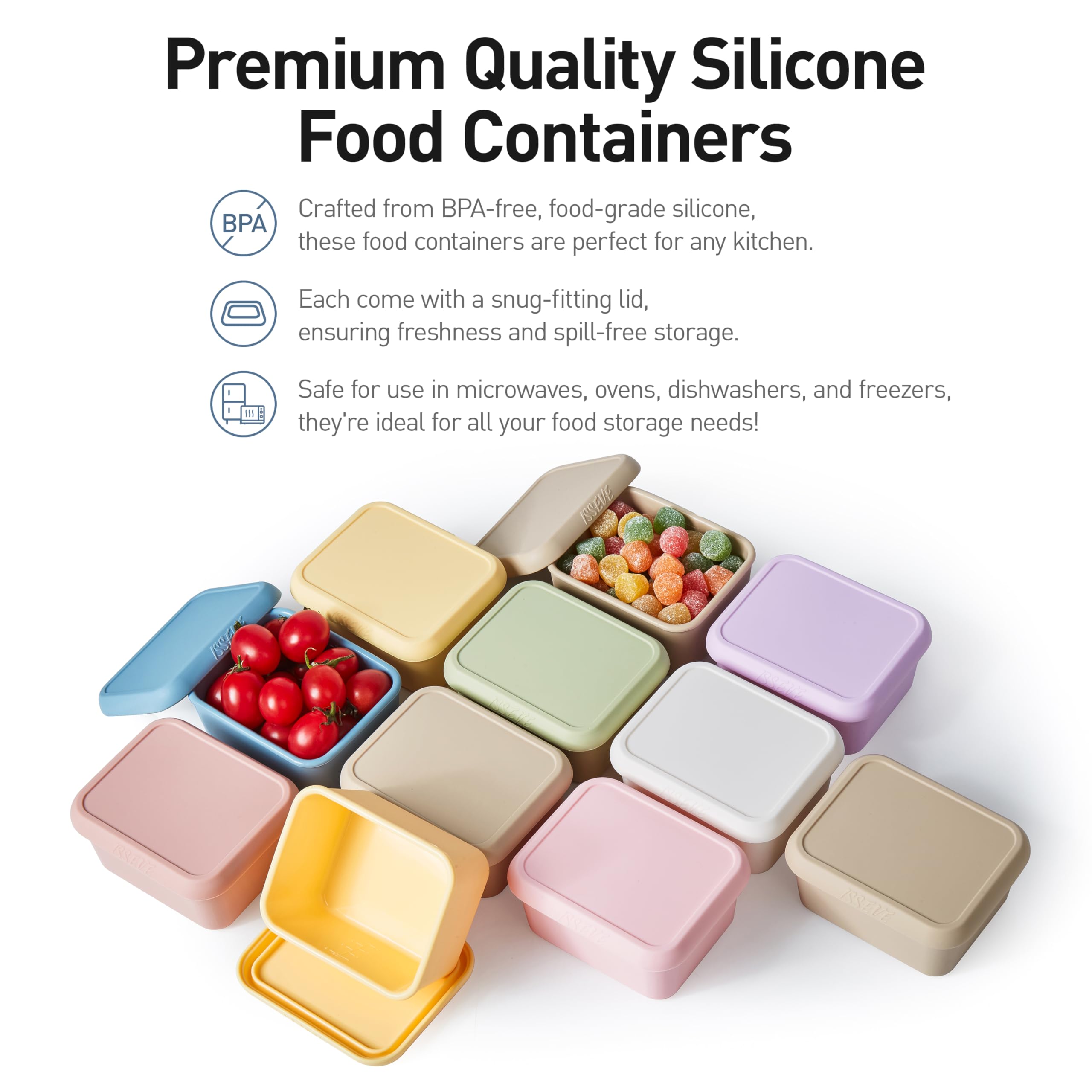 ISSEVE BPA-free silicone snack container offers durable daily use