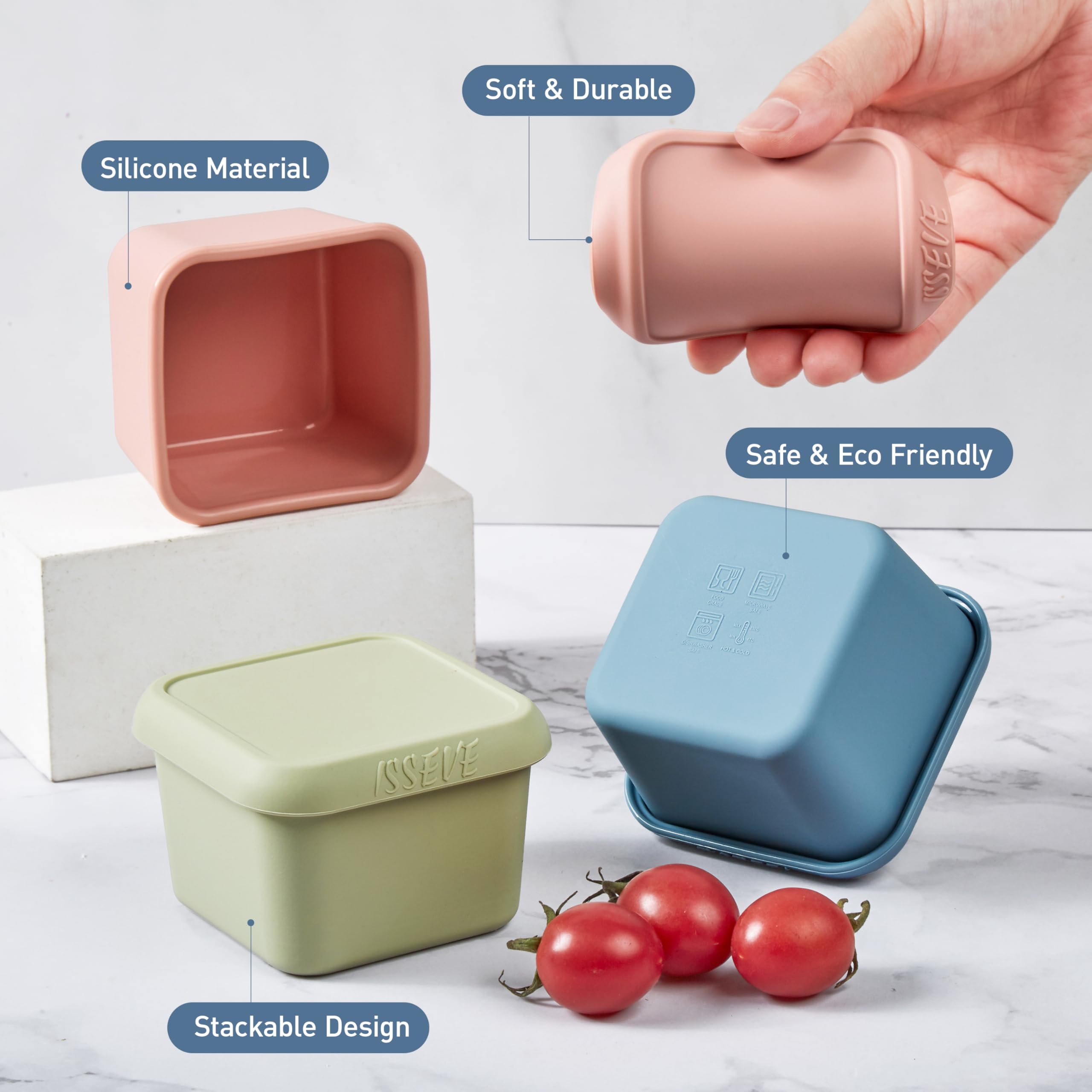 ISSEVE 6oz size is ideal for fruits, nuts, and small portions.