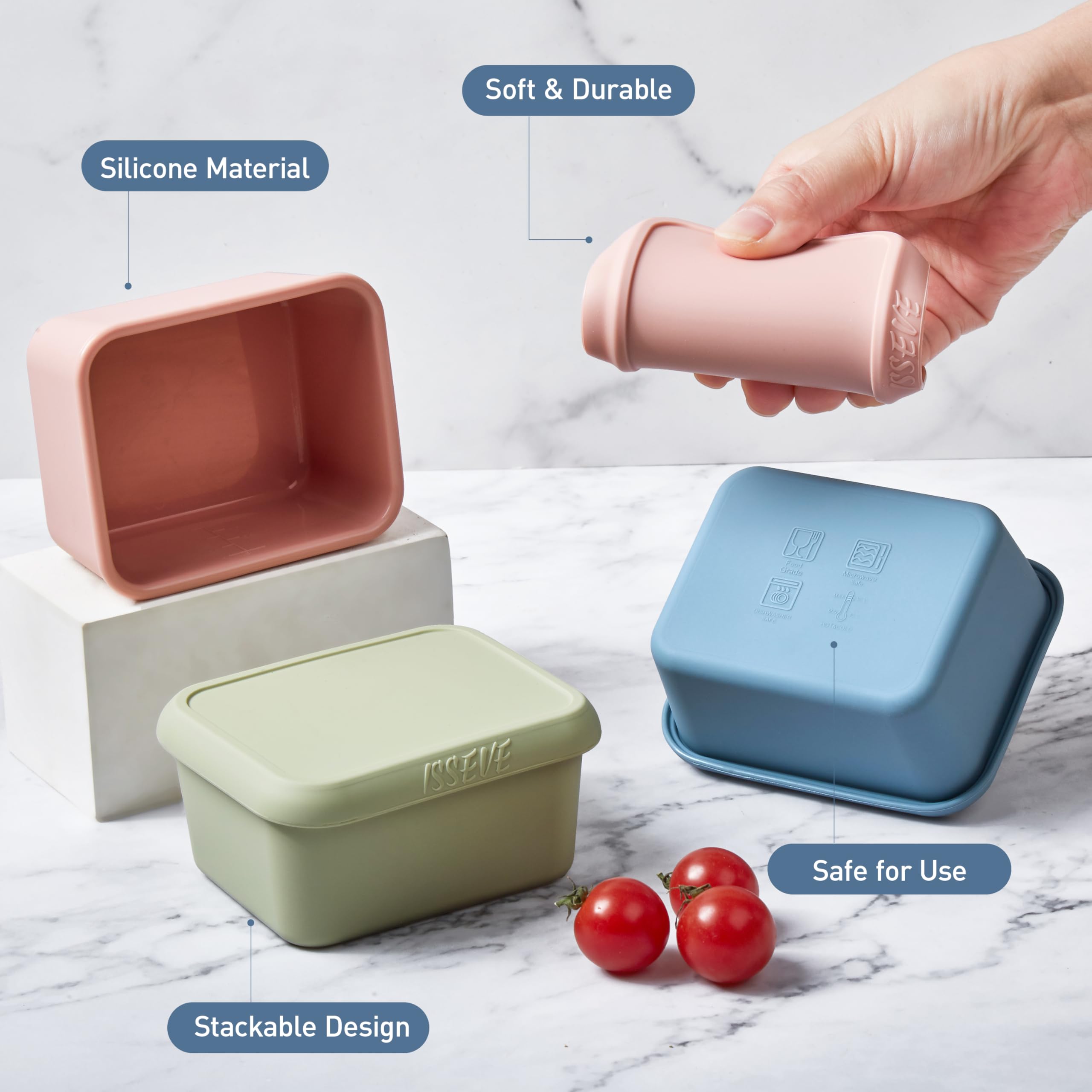 ISSEVE travel-friendly snack container ideal for daycare and trips