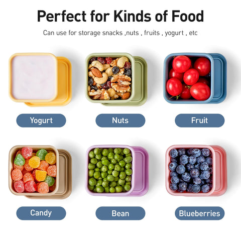 ISSEVE leak-proof silicone snack containers: keeps contents contained while on the go.