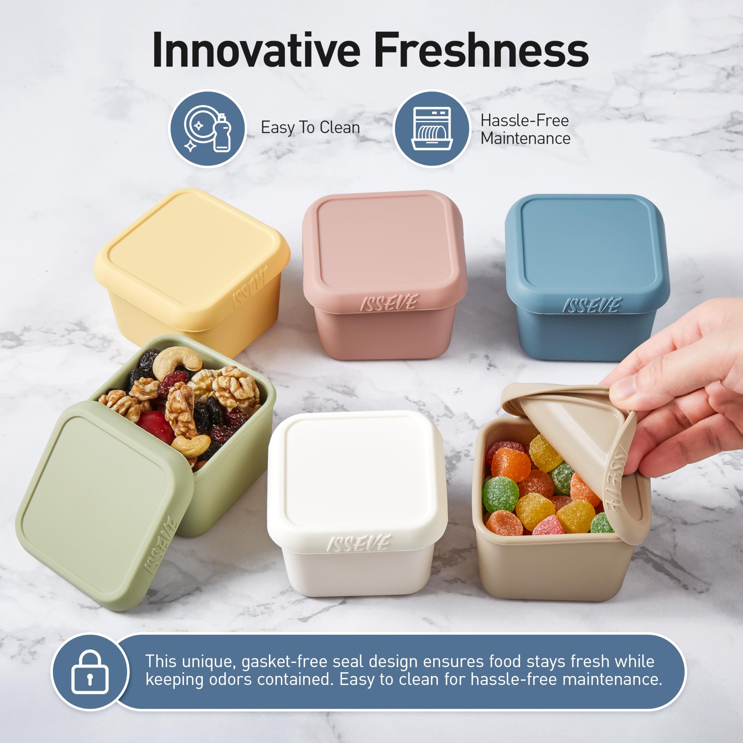 ISSEVE safe for microwave, oven, dishwasher, and freezer use