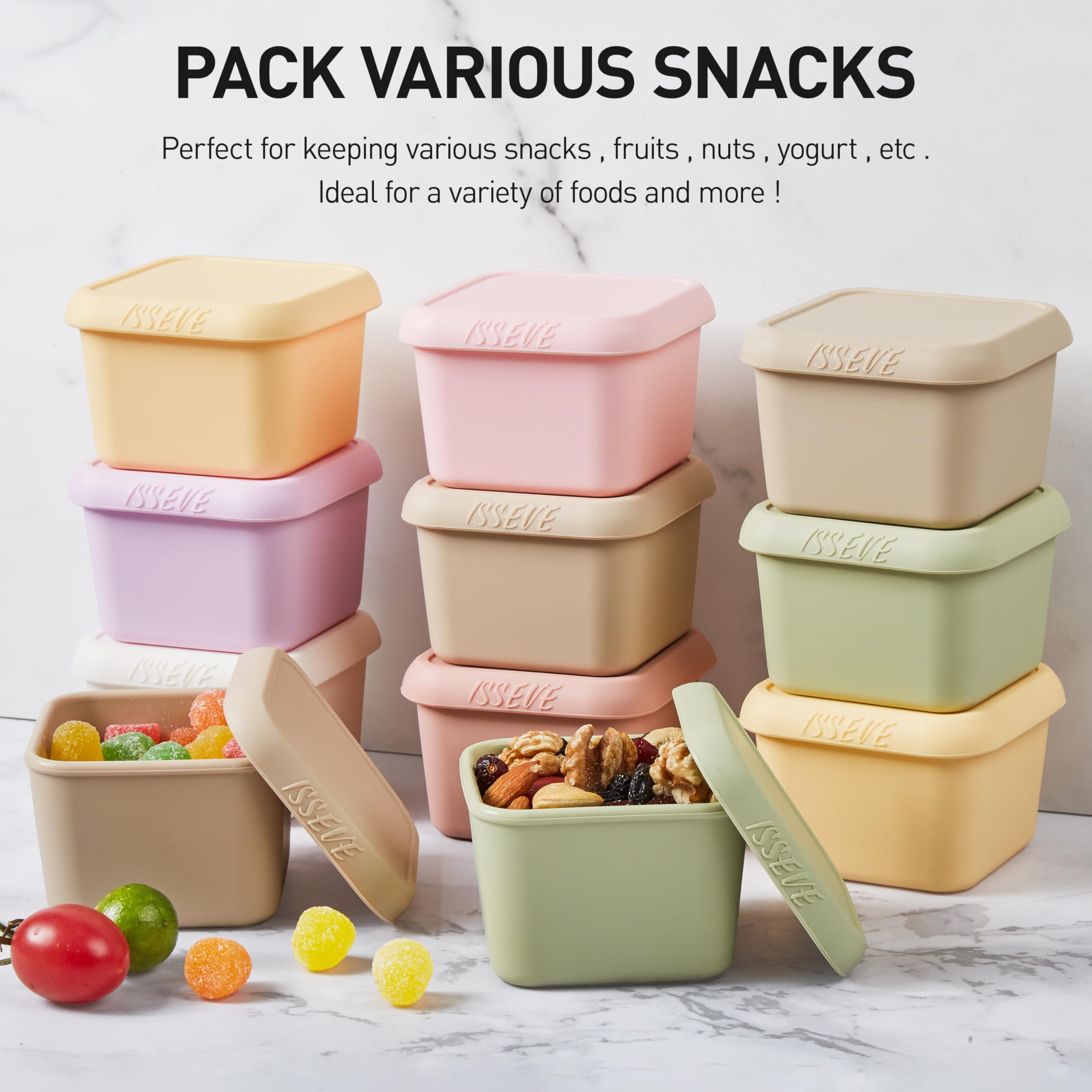 ISSEVE microwave-safe snack containers: convenient reheating for kids.
