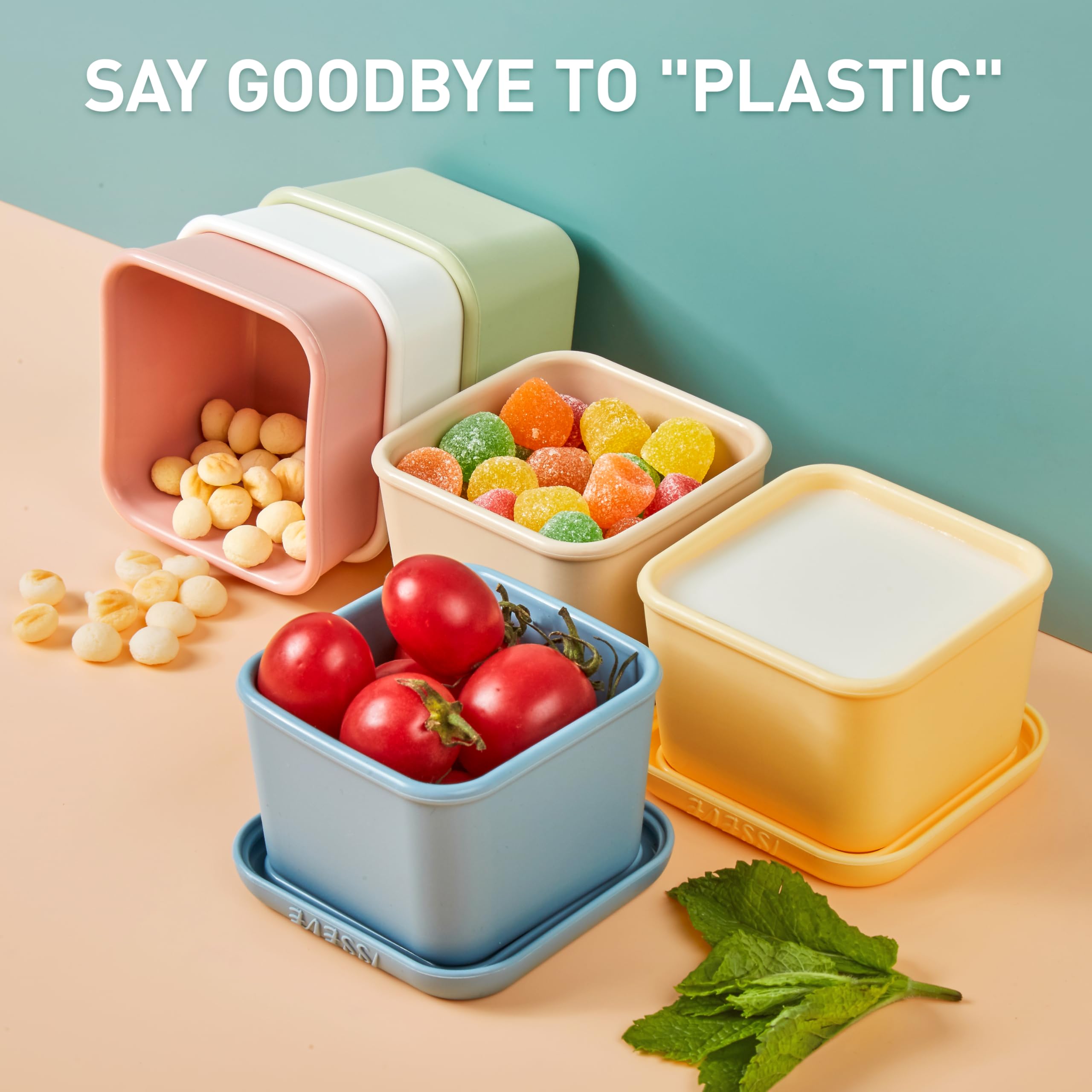 ISSEVE containers are microwave, oven, and dishwasher safe for versatile snacking.