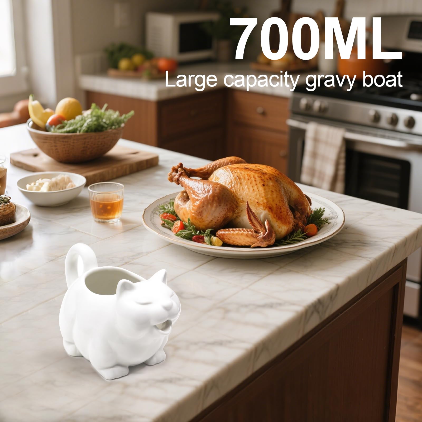 ISTOOLL gravy boat on table enhances holiday dining experience.
